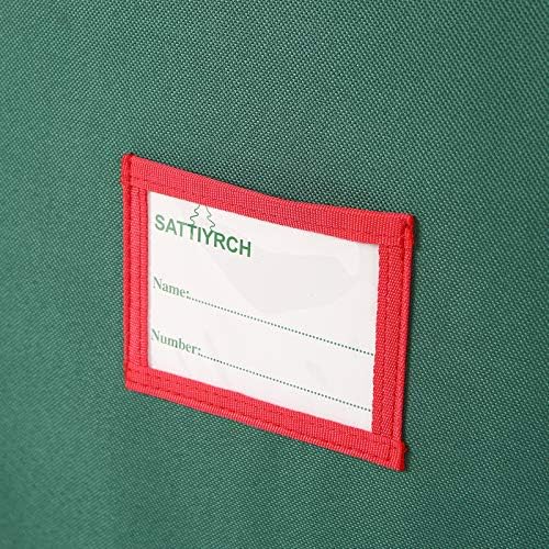 Sattiyrch Christmas Ornament Storage Box,Canvas Stores up-to 64 Standard Holiday Ornaments Holder,12 x 12 Inch 4 Layer Xmas Storage Containers,Green - Image 2