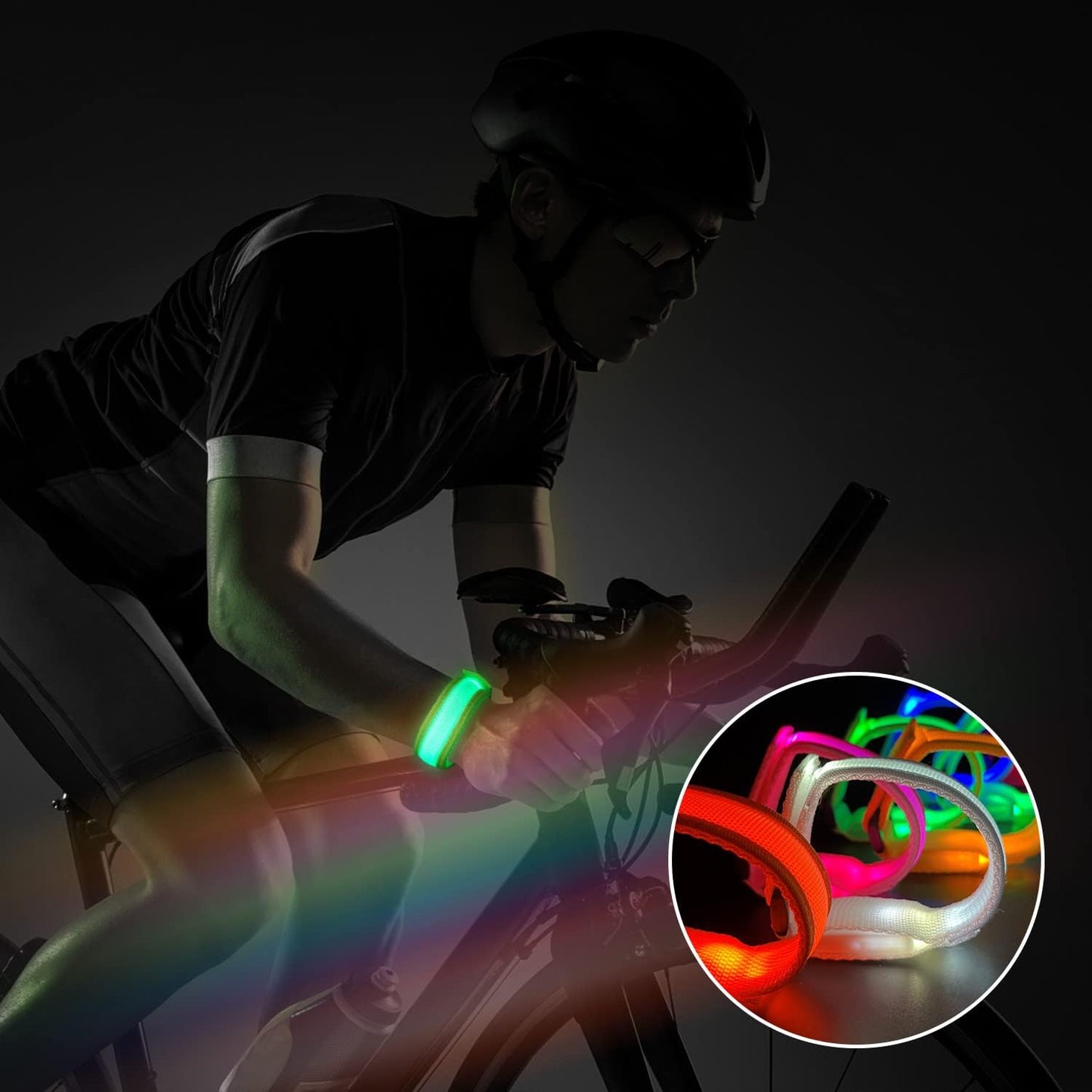 M.best 32pcs LED Light Up Bracelets Glow Flashing Wristbands Glow in The Dark Party Supplies for Wedding, Raves, Concert, Camping,Sporting Events, Party