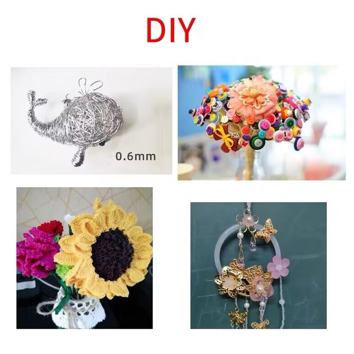 76Yards 22Gauge Silver Metal Floral Wire Flexible Paddle Florist Garden Wire for Flower Arrangement,Crafts,Christmas Wreaths Tree,Garland.