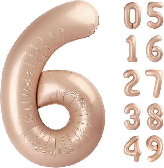 2026 number balloon brown light