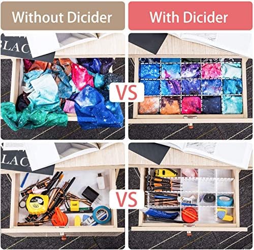40Pcs Drawer Dividers, Adjustable Drawer Organizer for Socks, Underwear, Makeup, Can Help Tidy Kitchen, Bedroom, Dresser Black - Image 5