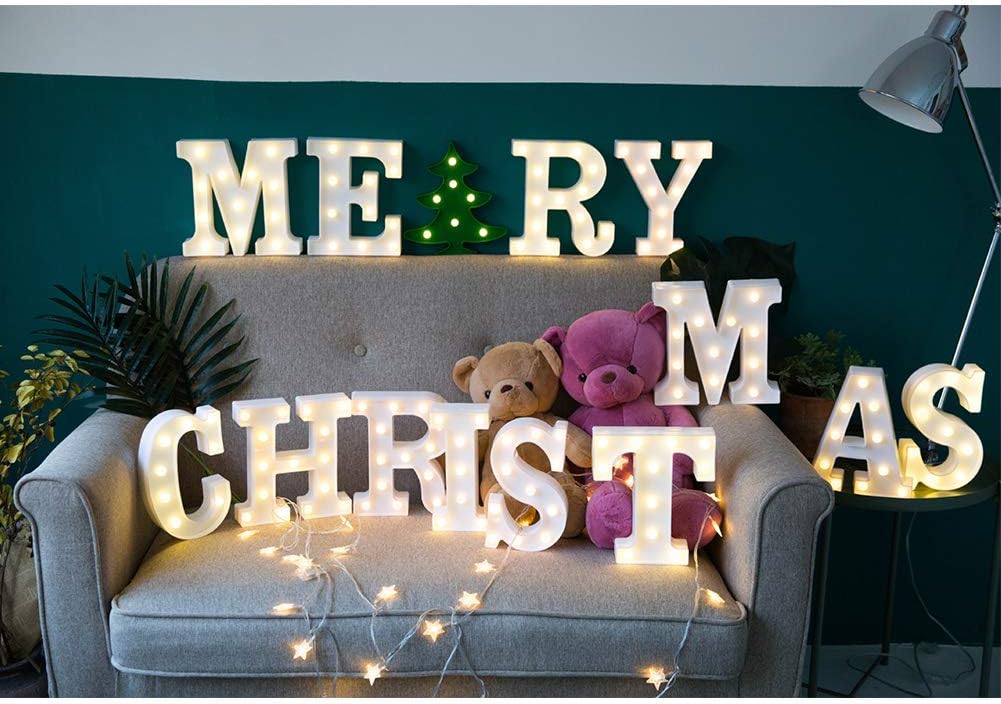 MUMUXI Marquee Light Up Letters | Large Light Up Numbers | Battery Powered and Bright with Every Letter of the Alphabet | For Wedding, Birthday, Party, Celebration, Christmas or Home Decoration (C)