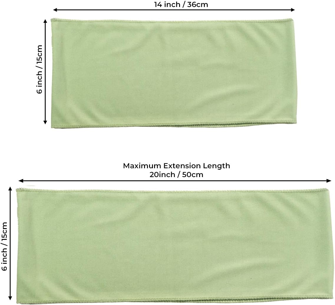 MDS Pack of 75 Spandex Chair Sashes Bows Elastic Stretch Dining Chair Bands Ties Without Slider Buckle Universal fits for Wedding Baby Shower Birthday Party Banquet Event Decoration - Sage Green