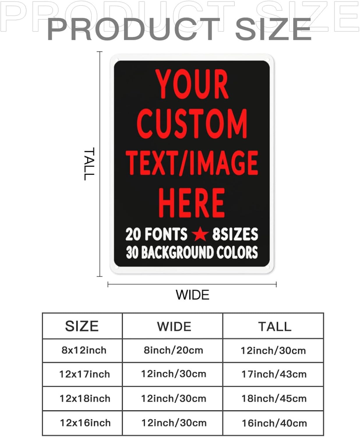 Custom Sign Personalized Custom Metal Sign, Customize For Office, Business, Workplace, Office, Home, Delivery Signs 12x18
