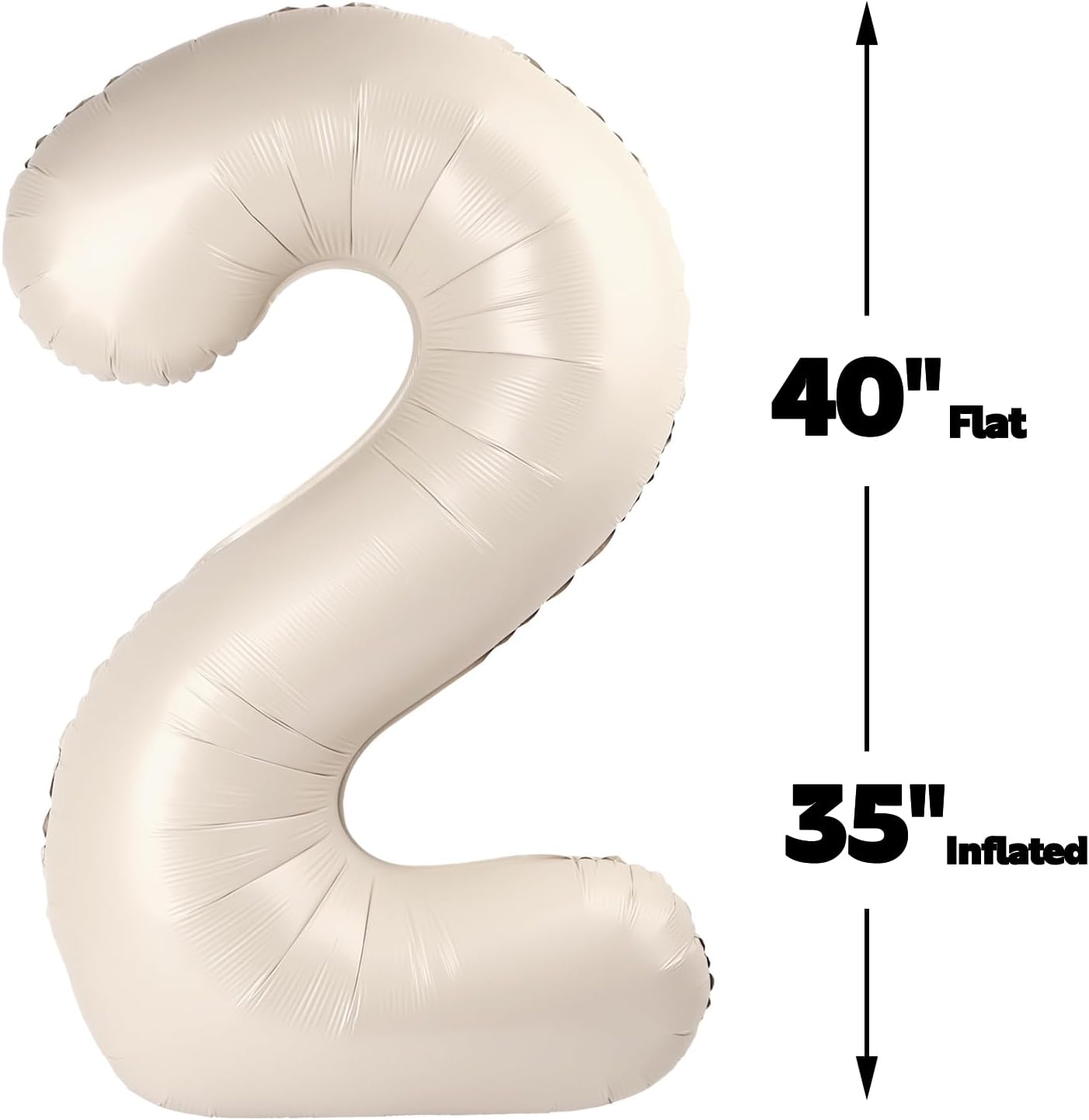 Cream White Number 27 72 Birthday Balloon 40 Inch, 27 72 Party Celebration Decorations Supplies, Mylar Foil Numbers Balloons for 27 72 Wedding Anniversary