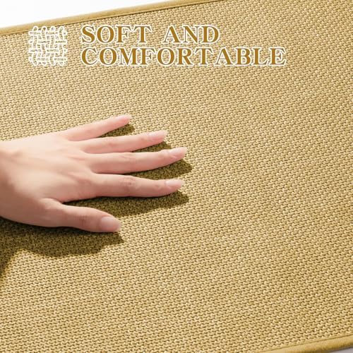 chakme Bathroom Rugs Mat 59x25, Ultra Thin Non Slip Bath Mat Large Quick Dry Absorbent Bath Mat for Bathroom Floor, (Yellow, 59"x25") - Image 4