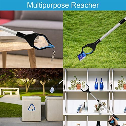 Grabber Reacher Tool, 32" Grabbers for Elderly, Lightweight Extra Long Handy Trash Claw Grabber, Mobility Aid Reaching Assist Tool for Trash Pick Up, Nabber, Litter Picker, Arm Extension (Blue) - Image 2