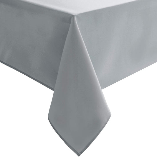 Hiasan Silver Grey Rectangle Tablecloth - Waterproof and Spillproof Washable Fabric Table Cloth for Dining Room Kitchen Party and Outdoor, 54 x 108 Inch