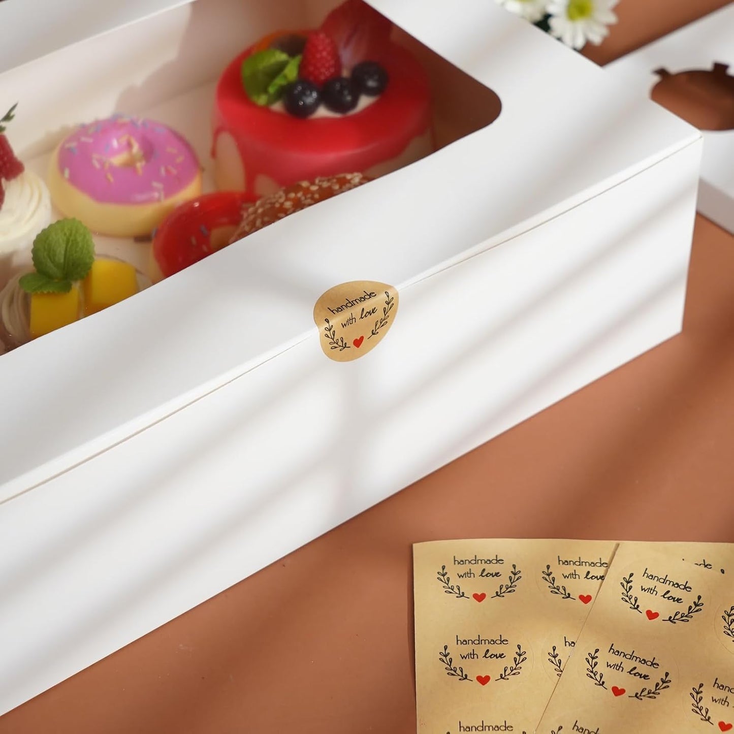 Yeplan 20 Packs Cupcake Boxes,12 Count Cupcake Boxes with Clear Window,13.4x9.8x4 Inch Cookie Boxes,Cupcake Containers,Bakery Boxes for Birthday,Wedding,Party