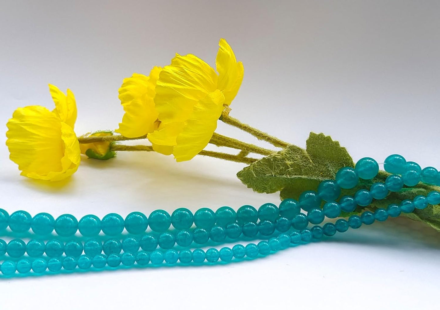 Stone Beads 10mm 60pcs Lake Blue Chalcedony Beads Round Loose Gemstones Beads for Bracelet Necklace Jewelry Making (10mm, 61017 Lake Blue Chalcedony)