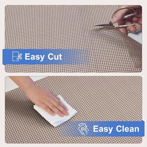 Non Adhesive Shelf Liner, 11.8 in x 9.8 ft, Wheat - Image 5