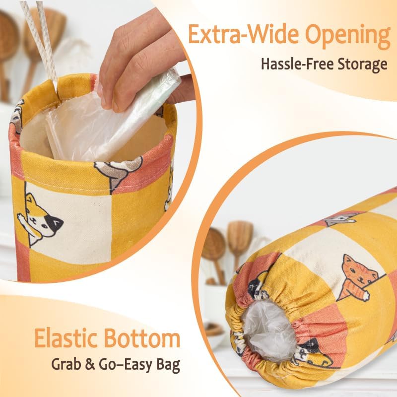 TOGETURE Plastic Bag Holder, Cute Grocery Bag Holder for Plastic Bags - Image 4