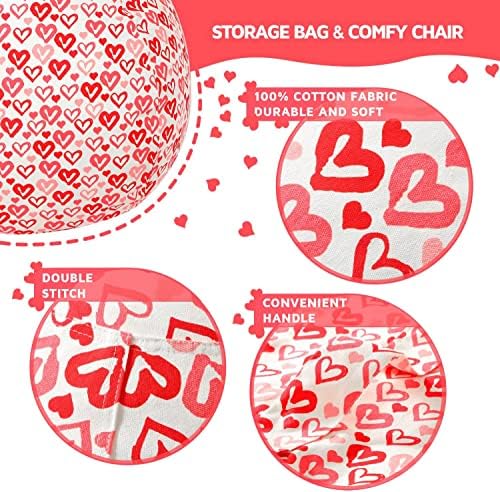 WEKAPO Stuffed Animal Storage Bean Bag Chair Cover for Kids - Image 4