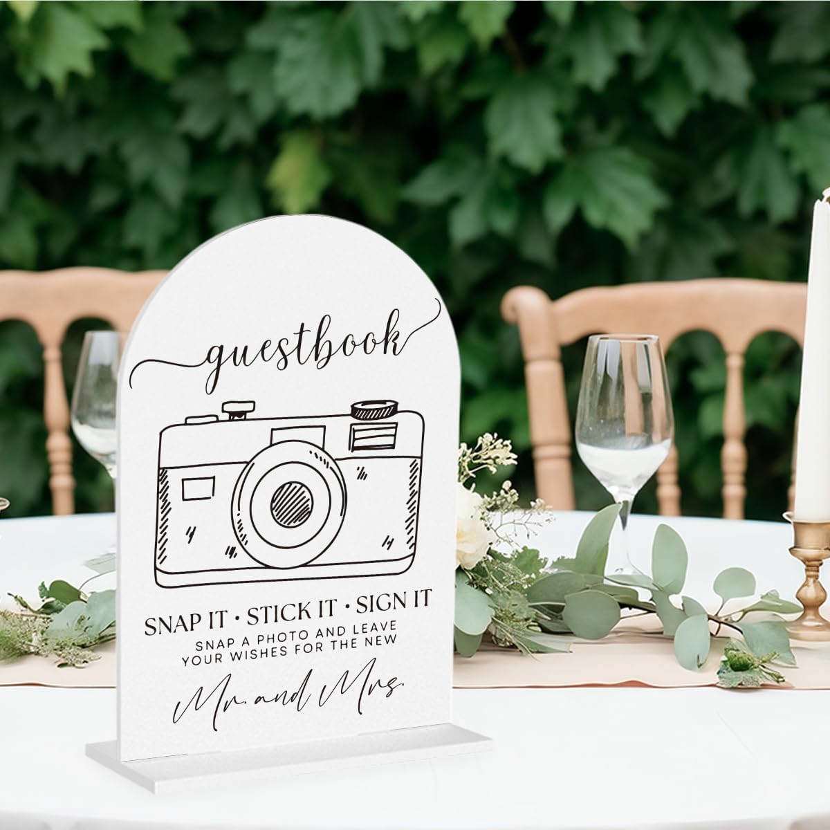 Wedding Photo Guest Book Sign, Guest Book Desk Decor for Wedding, Wedding Engagement Bridal Shower Reception Party Table Desk Acrylic Decor