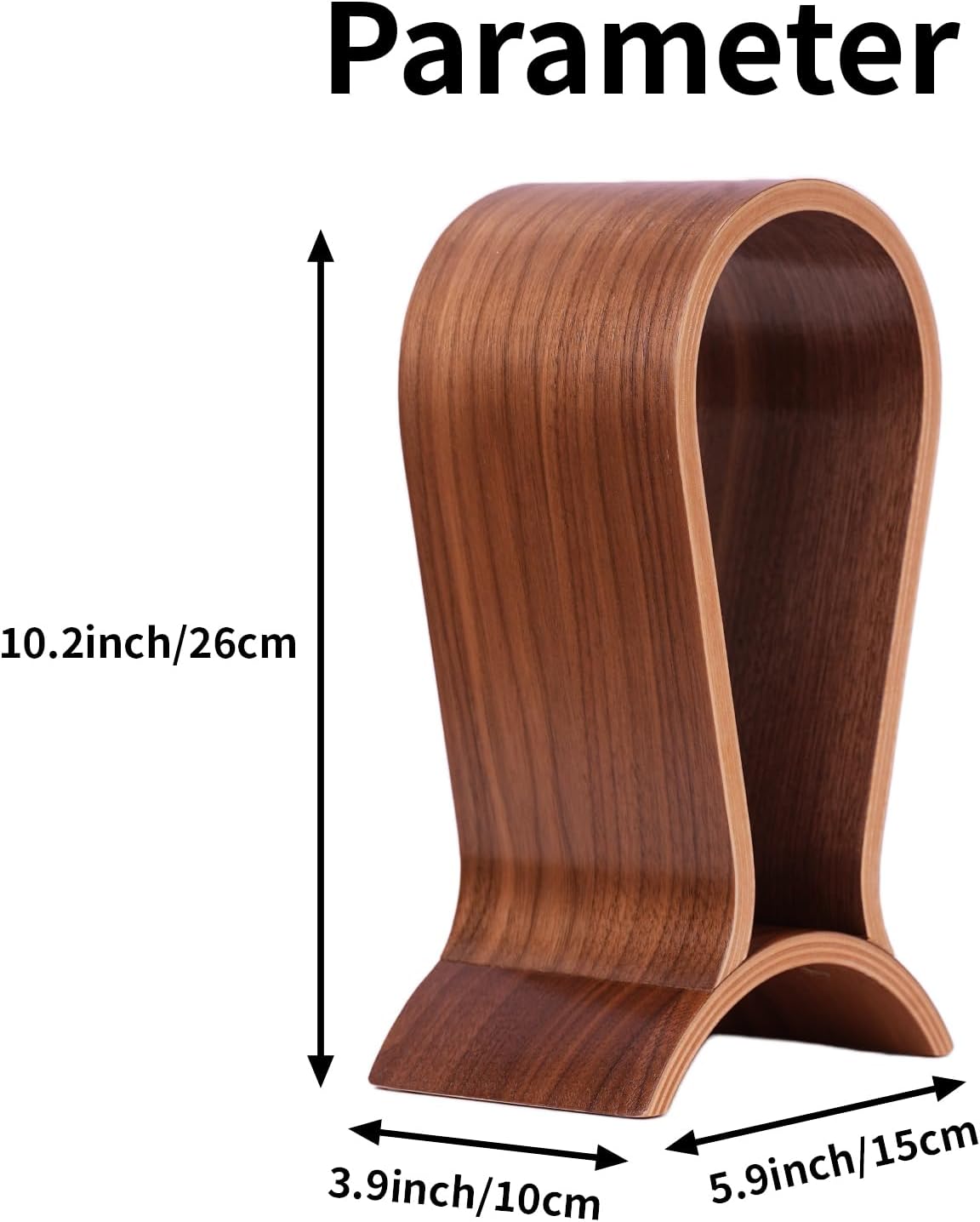Wood Headphone Stand for Desk - Headset Holder Cute Gaming Wooden Headphones Hanger Hook Rack Base Storage Head Phone Accessories