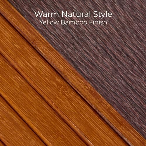 Detor Couch Cup Holder Tray with Super Anti-Slip Pad, Large 4.5" x 4.5" Organizer, Acacia-Stained Bamboo Finish, Enhanced Non-Slip Felt Base, Durable Bamboo Slats, Fits Armrests 5.5" and Wider - Image 4