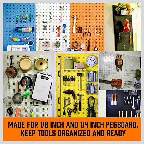 HORUSDY 150 PCS Pegboard Hooks Assortment Kit – 15 Types Heavy Duty Pegboard Accessories with Bins – Fits 1/8 & 1/4 Inch Pegboard Metal Hooks for Garage, Workshop, and Tool Organization - Image 7