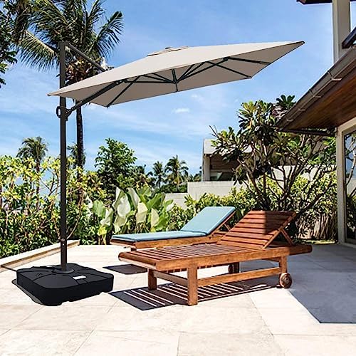 EliteShade USA 33" x 33" Offset Patio Umbrella Base Sand/Water Filled Square Umbrella Stand,Black - Image 3