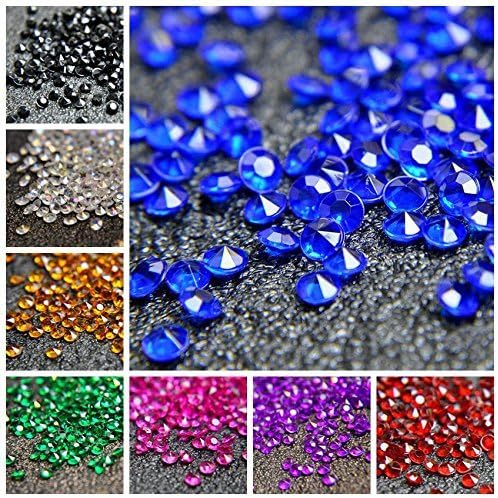 1000pcs/ Pack Wedding Table Acrylic Diamond Scatter Crystals Confetti Acrylic Gems Vase Fillers Rhinestones for Wedding, Bridal Shower, Vase Beads Decorations (12mm, Bisque)