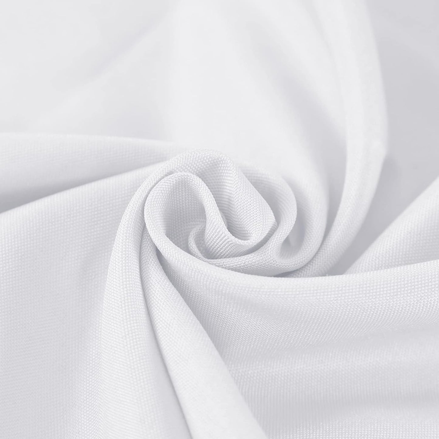 Fokitut 6 Pack Waterproof Round Tablecloth, 120 Inch, Stain Resistant and Wrinkle Polyester Table Cloth, Fabric Table Cover for Kitchen Dining, Wedding, Party, Holiday Dinner-White
