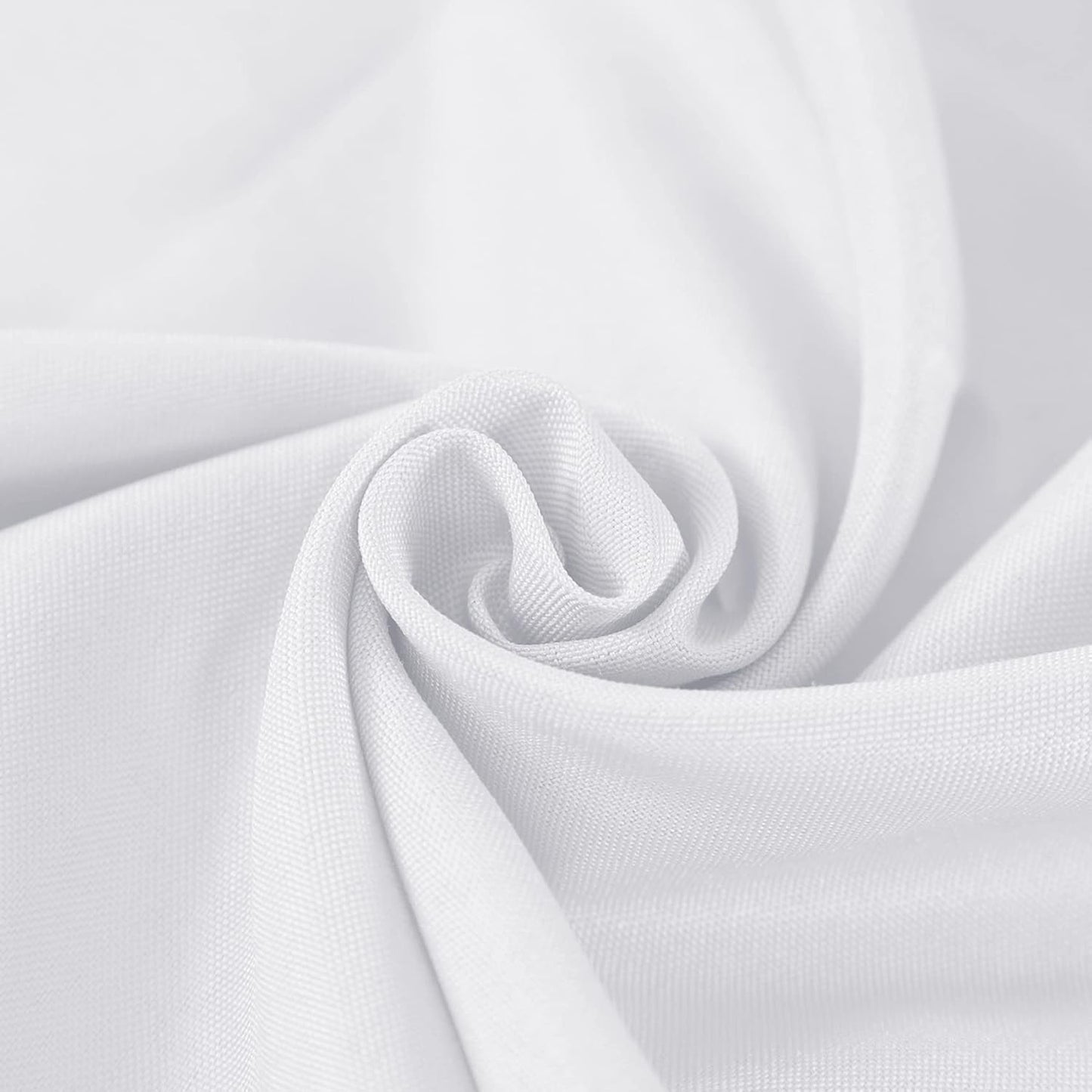 Fokitut 2 Pack Waterproof Round Tablecloth, 90 Inch, Stain Resistant and Wrinkle Polyester Table Cloth, Fabric Table Cover for Kitchen Dining, Wedding, Party, Holiday Dinner-White
