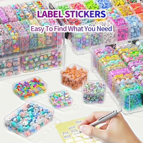 Bead Storage Organizer, 76 Small Containers and Lids, 4 Sizes - Image 5