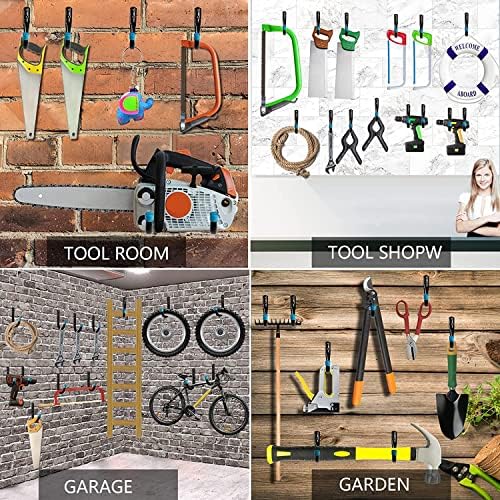 Heavy Duty Steel Garage Storage Utility Hooks, 8 Pack Wall Mount Hanging Storage Utility Hanger - Image 5