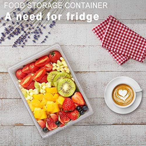 3 Pack 2.5L Fruit Storage Containers for Fridge with Water Drain Trays - Image 3