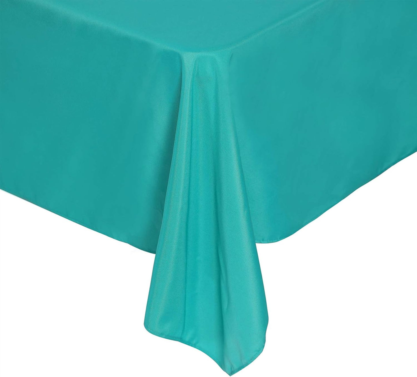 Rectangle Tablecloth 60x120 inch Washable Polyester Fabric Table Cloth for Wedding Party Dining Banquet Decoration（60x120, Turquoise）