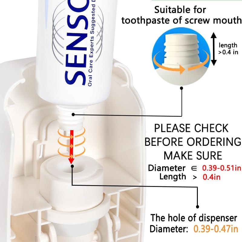 Toothbrush Holder and Toothpaste Dispenser Set - Image 2