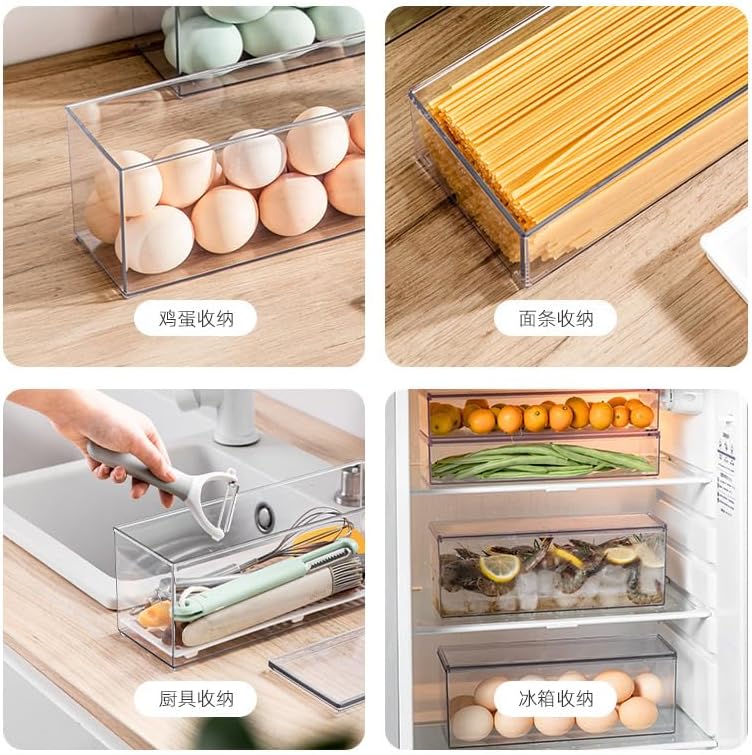 Transparent Flatware Tray Kitchen Drawer Organizer With Lid - Plastic Kitchen Cutlery Tray and Utensil Silverware Storage Container with Cover - Dinnerware Holder for Spoons Forks Knives - Image 5