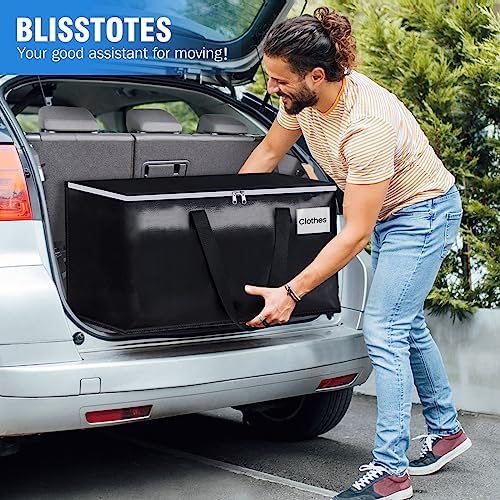 Heavy Duty Moving Bags, Extra Large Storage Bags, 76L, 2-Pack, Black - Image 6