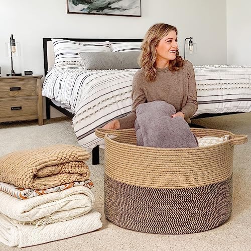 Goodpick Large Wicker Basket for Blankets, Baby Toy Storage Basket, 85L - Image 2