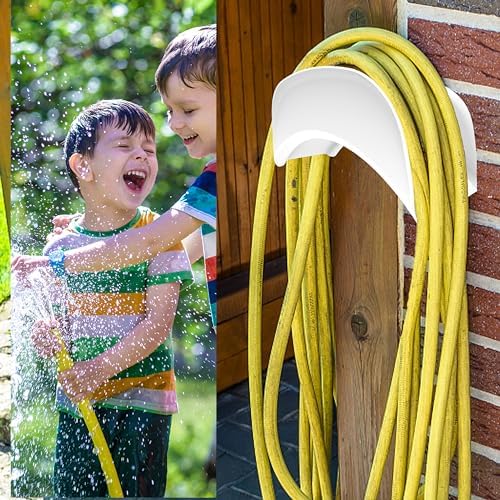 Gardzen 2-Pack Steel Wall-Mounted Heavy Duty Black Hose Bracket, Car Hose Holder, Carrier, Support for Garden Hose Hanger - Image 4
