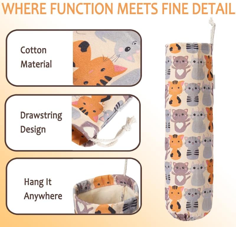 TOGETURE Plastic Bag Holder, Cute Grocery Bag Holder for Plastic Bags - Image 3