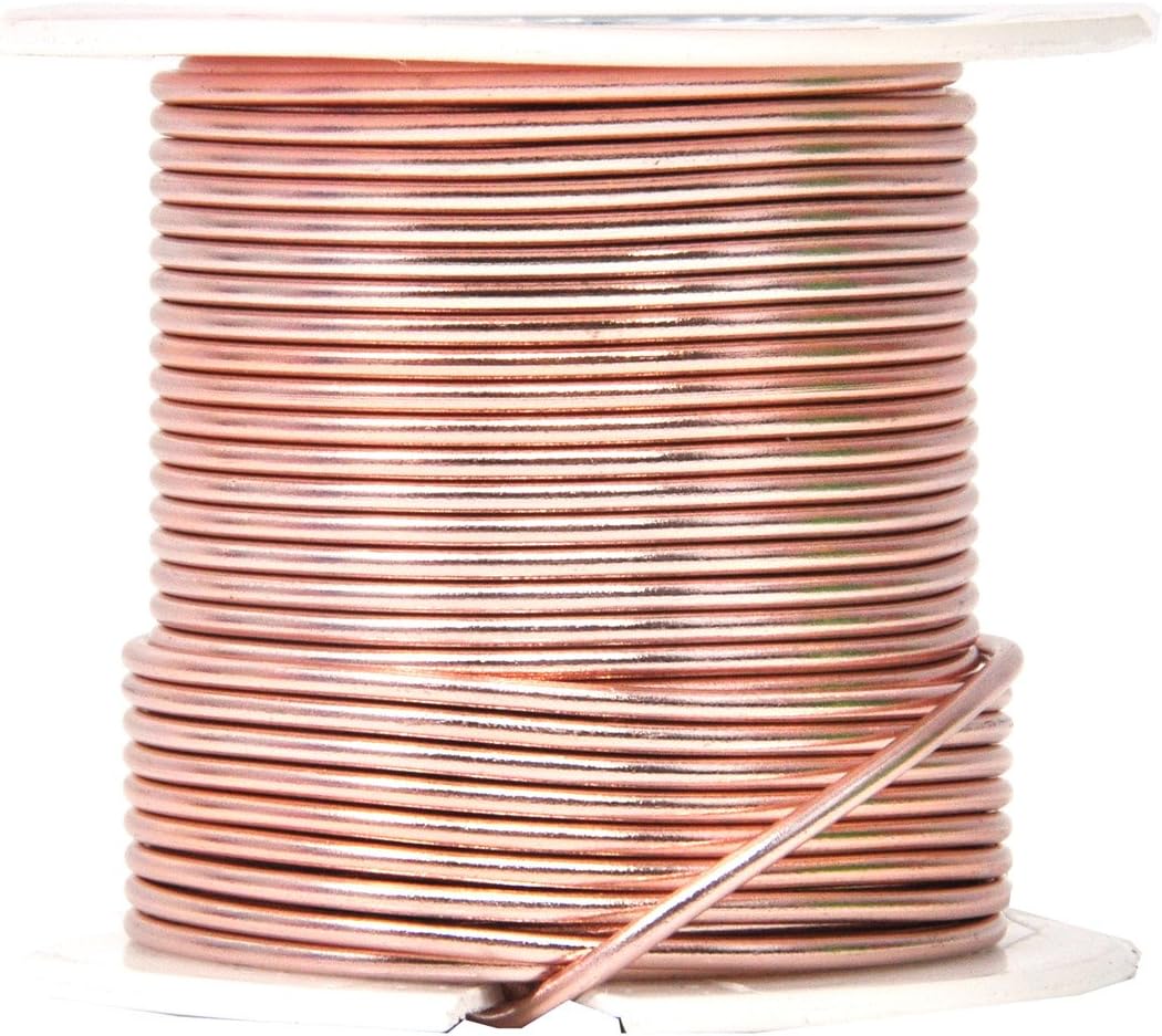 Mandala Crafts 14 Gauge Anodized Aluminum Craft Wire for Jewelry Making – 330 FT Colored Flexible Silver Copper True Blue Pink Ice Blue Green Wire - Bendable for Bonsai Armature Crafting Sculpting