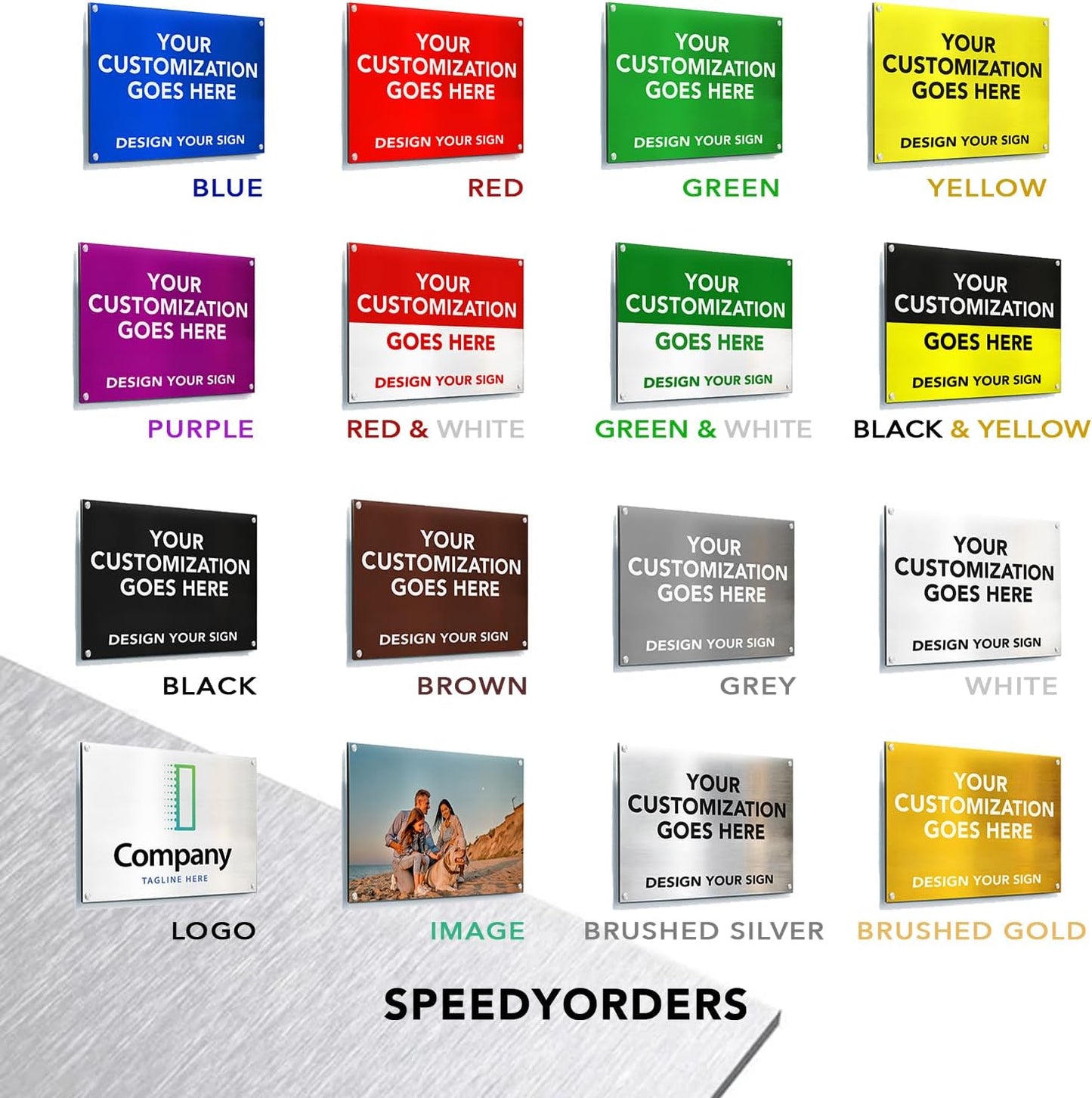 Custom Metal Signs, Personalized Aluminum, Customized Safety, Business Signs, Waterproof Outdoor, White Aluminum (White, 42x28 In)