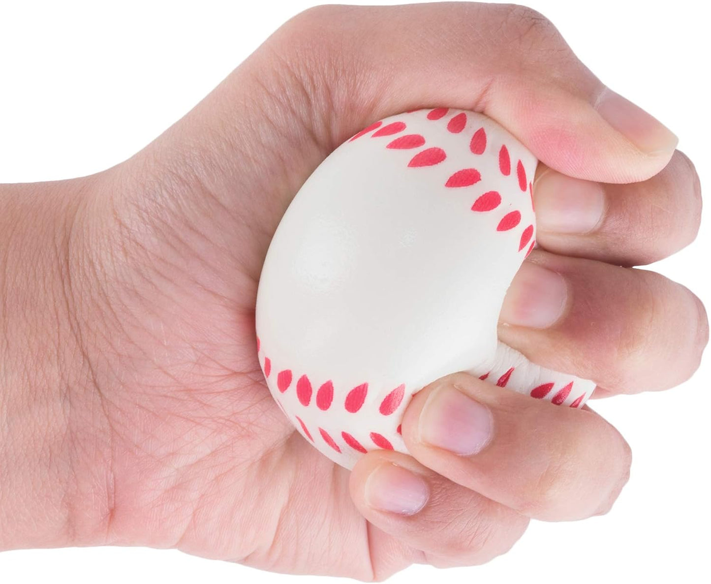 Super Z Outlet Mini Foam Sports Balls 24 Pack for Kids Adults Mini Baseball Football Basketball Soccer Stress Toy Game Party Decoration (Baseball)
