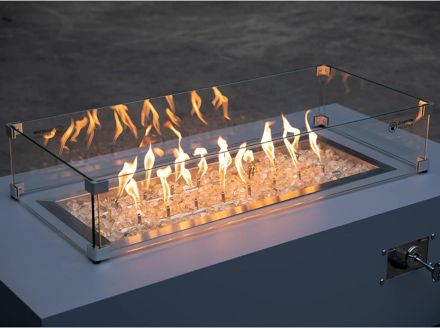 Stanbroil 10-Pound Fire Glass - 1/4 inch Reflective Tempered Fire Glass for Fireplace Fire Pit, Gold Reflective