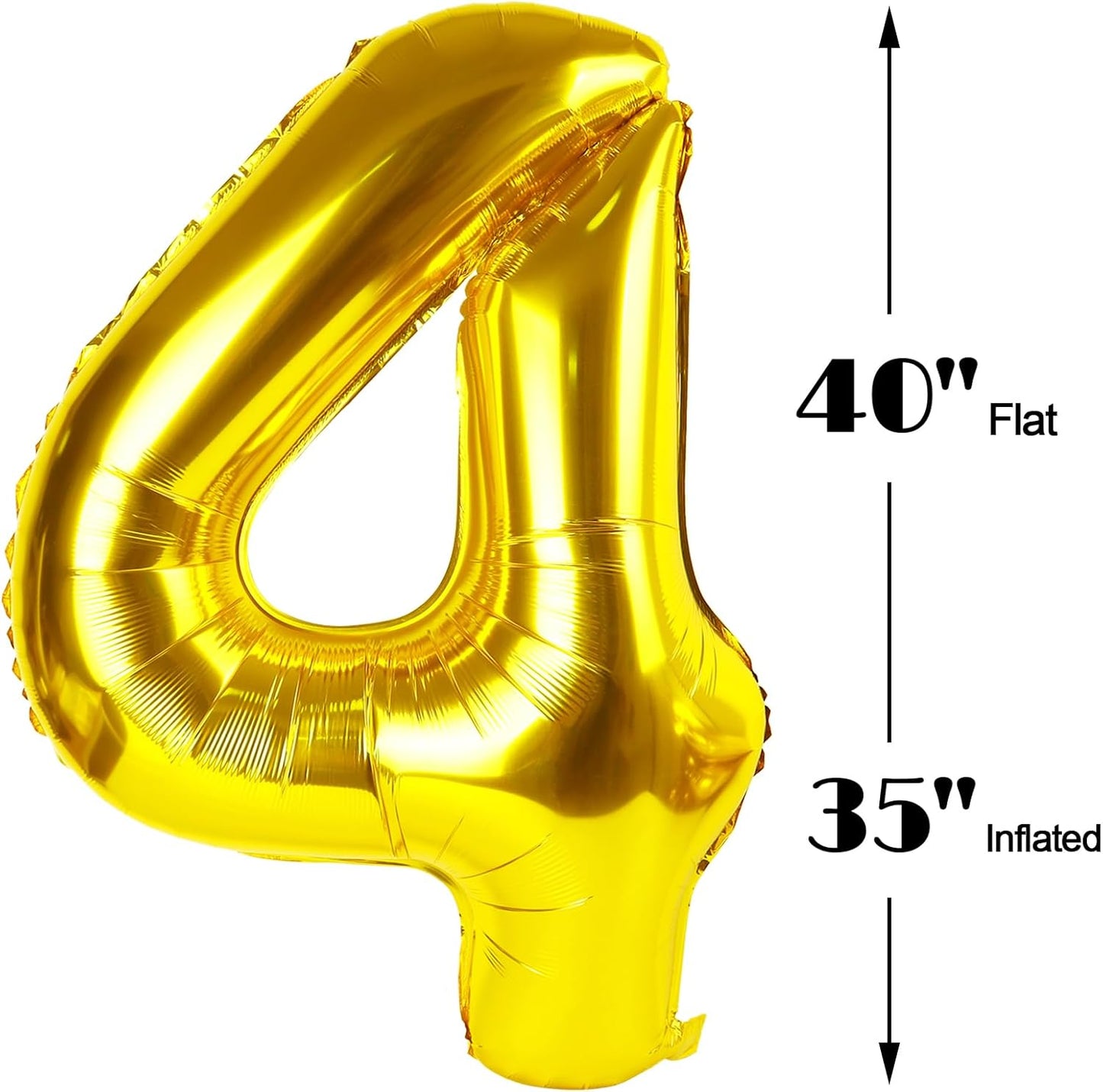 40 Inch Gold Large Number 24 Birthday Balloon, Giant Number 24 Balloons, Foil Mylar Big Balloons for Men Women Anniversary Graduation Supplies Decorations