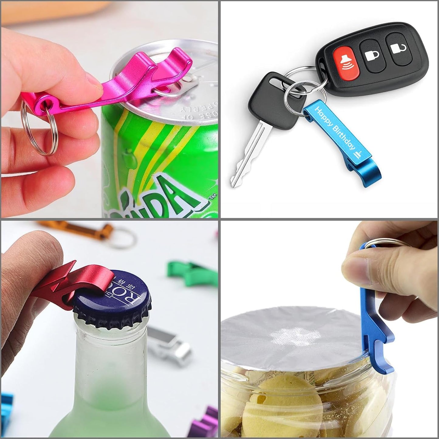 100pcs Personalized Bottle Opener Keychain Bulk Custom Engraved Text/Logo Keychains Customized Beer Bottle Opener for Bar, Graduation,Party,Wedding Favors Gift (100pcs)
