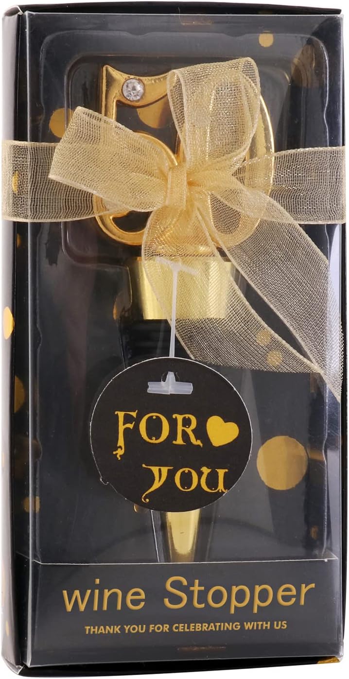 12 Pack 50th Birthday Party Favors-50 Years Old Wine Stopper for 50th Wedding Anniversary Party Souvenrs, Black and Gold Theme Birthday Party Gifts Decorations for Guests (black 50, 12)