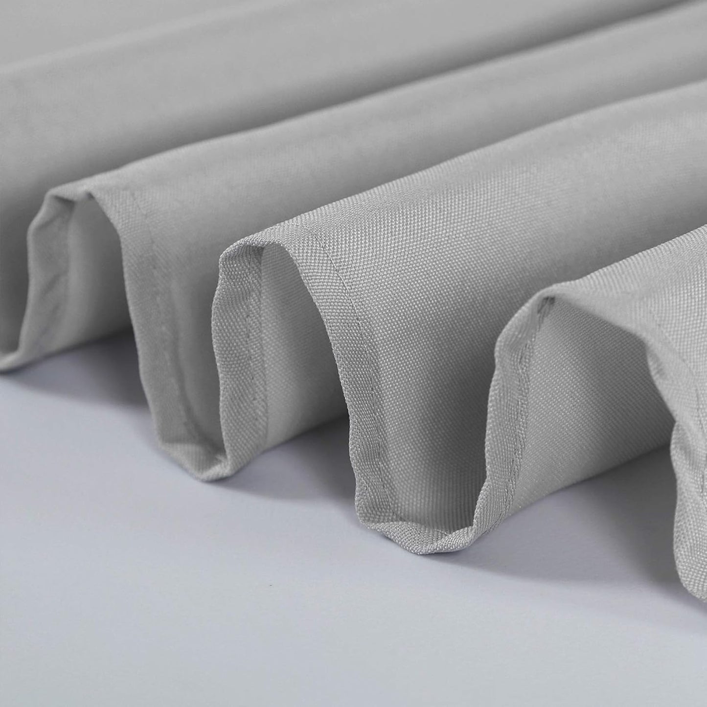 90 inch Round Tablecloth Washable Polyester Table Cloth Decorative Table Cover for Wedding Party Dining Banquet（90 inch,Silver）