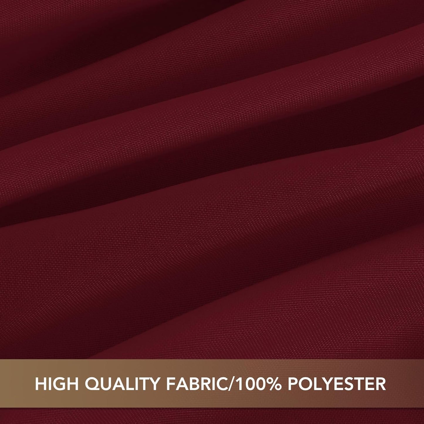 sancua Square Tablecloths 60x60 Inch Burgundy, 2 Pack - Fabric Table Cloth for Square or Round Tables, Washable Polyester Table Cover for Christmas Dinner, Holiday Party, Decorative Display Tables