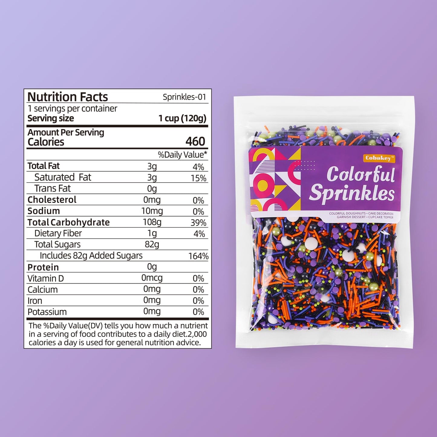 Halloween Sprinkles for Cake Decorating 7ounce, Eyeball Sprinkles for Halloween Party, Sugar Pearl Sprinkles for Cupcake Toppers, Cookie, Ice Cream Decorations Celebrations