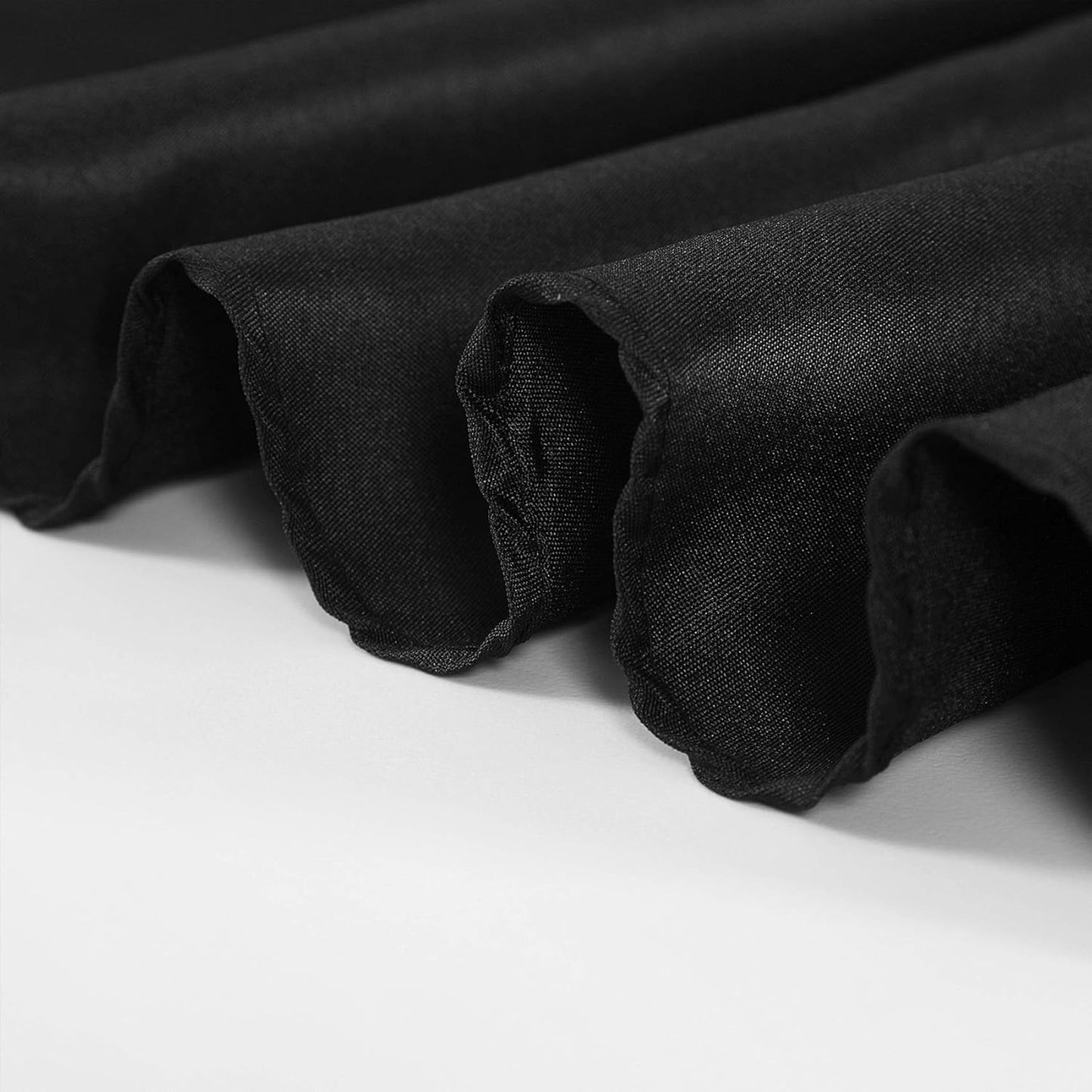 90 inch Round Tablecloth Washable Polyester Table Cloth Decorative Table Cover for Wedding Party Dining Banquet（90 inch,Black）