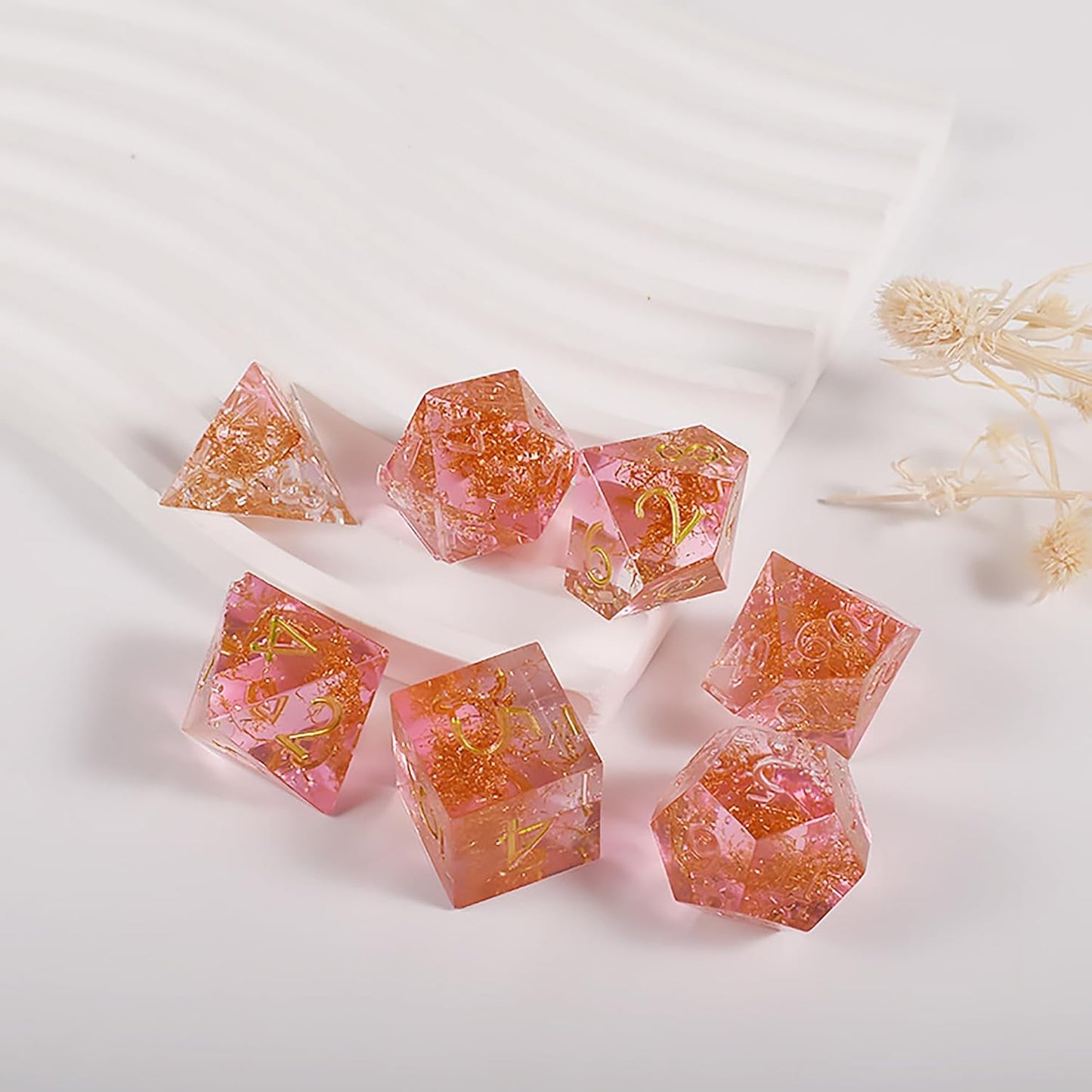 7 Cavities Dice 3D Silicone Mold for Resin Casting - Candle Making & Jewelry Crafting