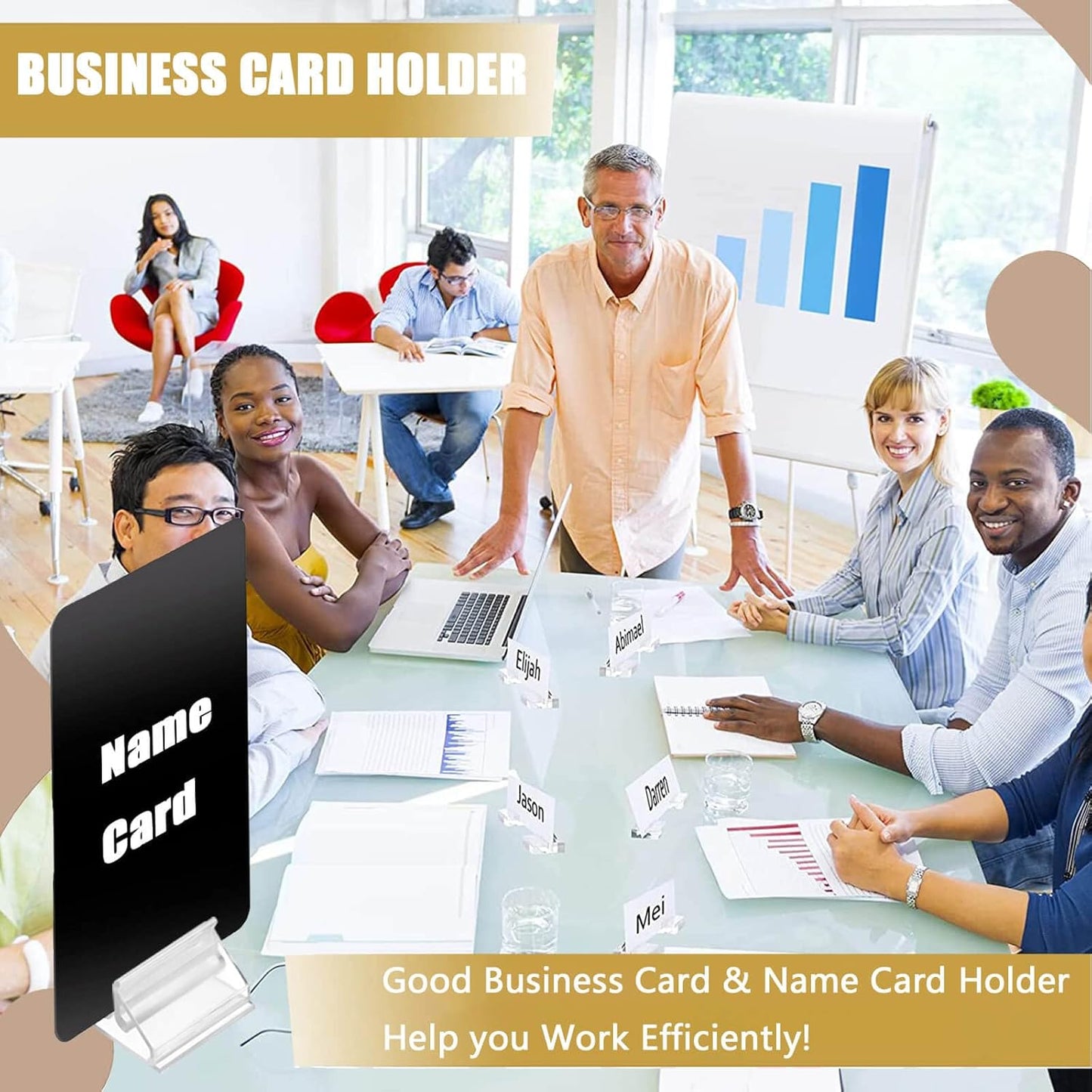 Table Number Place Card Playing Card Holders 60 Pack, Small Clear Acrylic Business Card Holder Stand for Display Paper Game Piece Picture Clip Price Board Photo Memo Menus Label Stand Party, 0.75in