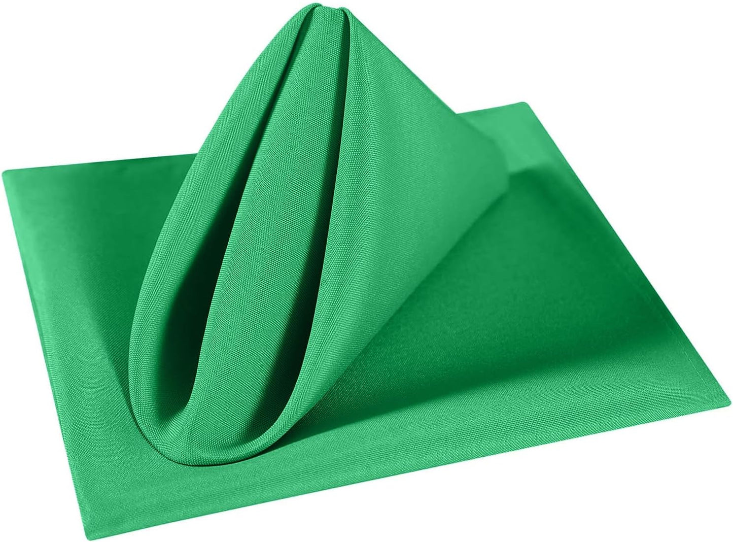 Cupuamon Cloth Napkins 17x17 inch Washable Polyester Dinner Napkins Soft Table Napkins for Wedding Party Dining Banquet(Emerald,100PCS)