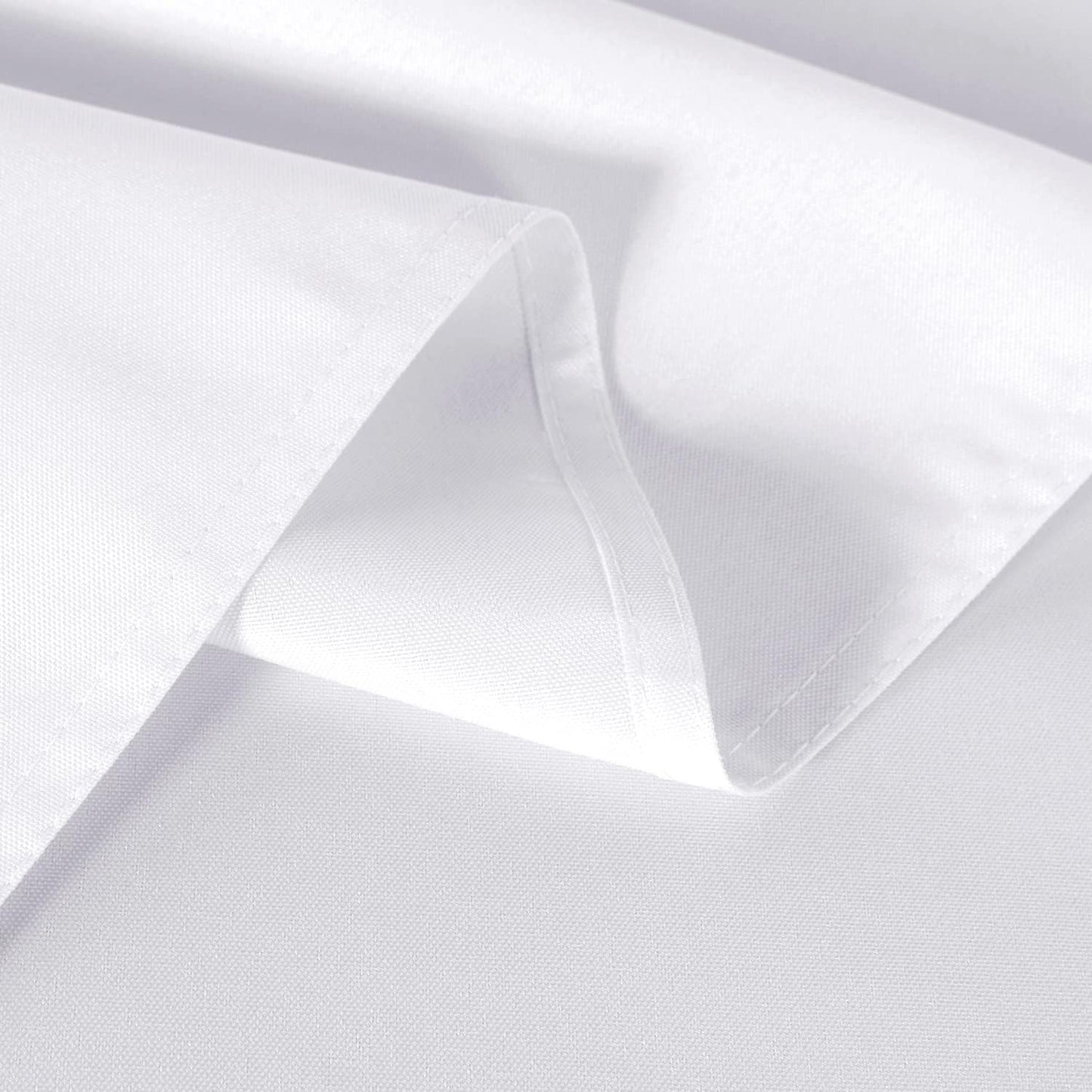 sancua 6 Pack White Tablecloth 60 x 120 Inch, Rectangle Table Cloth for 8 Feet Tables - Stain and Wrinkle Resistant Washable Polyester Table Cover for Dining Tables, Buffet Parties and Camping